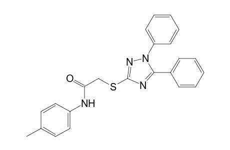 2-[(1,5-diphenyl-1H-1,2,4-triazol-3-yl)sulfanyl]-N-(4-methylphenyl)acetamide