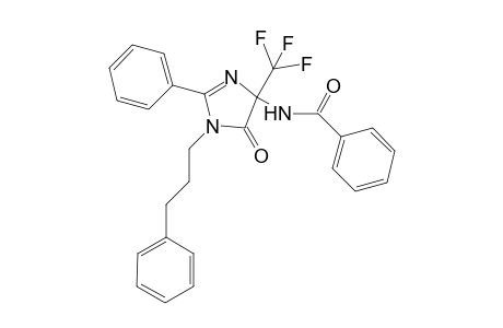 N-[5-oxo-2-phenyl-1-(3-phenylpropyl)-4-(trifluoromethyl)-4,5-dihydro-1H-imidazol-4-yl]benzamide