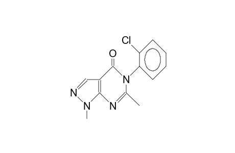 1,6-Dimethyl-5-(2-chloro-phenyl)-pyrazolo(3,4-D)pyrimidin-4(5H)-one
