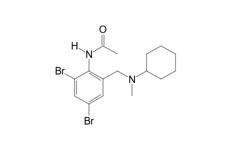 4-Acetylamino-5-((N-methyl-N-cyclohexylamino)methyl)1,3-dibromobenzene
