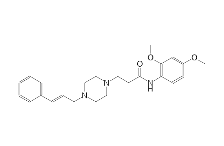 1-piperazinepropanamide, N-(2,4-dimethoxyphenyl)-4-[(2E)-3-phenyl-2-propenyl]-
