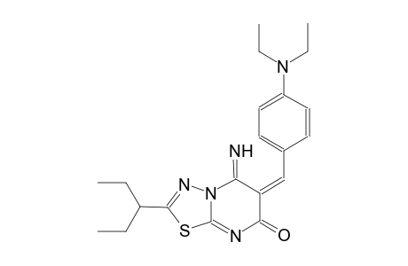 (6E)-6-[4-(diethylamino)benzylidene]-2-(1-ethylpropyl)-5-imino-5,6-dihydro-7H-[1,3,4]thiadiazolo[3,2-a]pyrimidin-7-one
