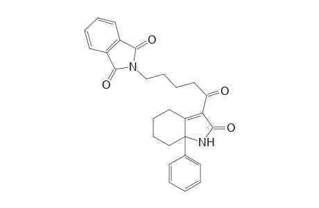 2-(5-Oxo-5-(2-oxo-7a-phenyl-2,4,5,6,7,7a-hexahydro-1H-indol-3-yl)pentyl)isoindoline-1,3-dione