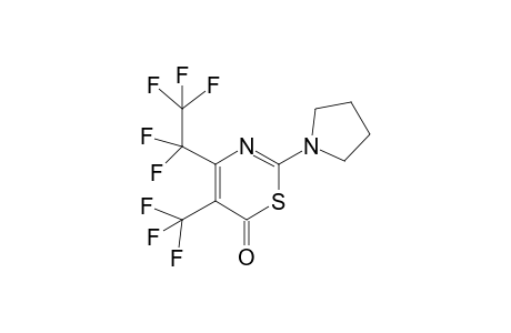 4-(pentafluoroethyl)-2-pyrrolidin-1-yl-5-(trifluoromethyl)-6H-1,3-thiazin-6-one