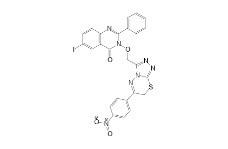 6-Iodo-3-((6-(4-nitrophenyl)-7H-[1,2,4]triazolo[3,4-b][1,3,4]thiadiazin-3-yl)methoxy)-2-phenylquinazolin-4(3H)-one