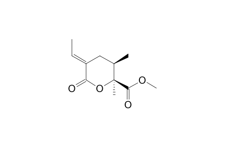 (2S,3R,5E)-5-ethylidene-2,3-dimethyl-6-oxo-2-oxanecarboxylic acid methyl ester