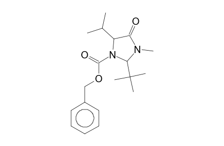Benzyl 2-tert-butyl-5-isopropyl-3-methyl-4-oxo-1-imidazolidinecarboxylate