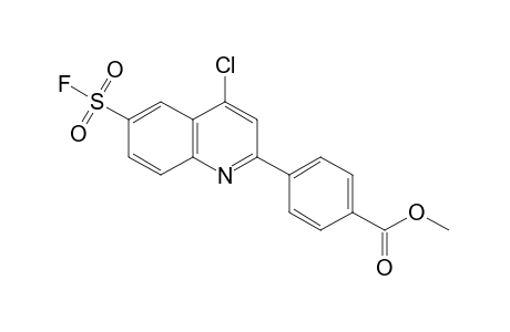p-[4-chloro-6-(fluorosulfonyl)-2-quinolyl]benzoic acid, methyl ester