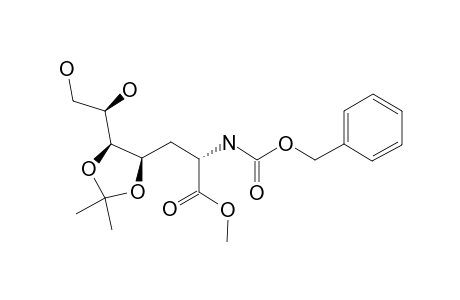 METHYL-2-BENZYLOXYCARBONYLAMINO-2,3-DIDEOXY-4,5-O-ISOPROPYLIDENE-D-MANNO-HEPTONATE