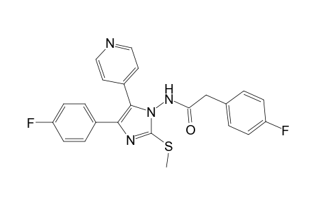 2-(4-Fluorophenyl)-N-[4-(4-fluorophenyl)-2-methylthio-5-(pyridin-4-yl)-1H-imidazol-1-yl]acetamide