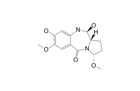 RK-1441A;8,11-DIHYDROXY-3,7-DIMETHOXY-5-OXO-1H-PYRROLO-[2,1-C:1,4]-BENZODIAZEPINE