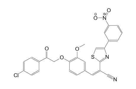 (2Z)-3-{4-[2-(4-chlorophenyl)-2-oxoethoxy]-3-methoxyphenyl}-2-[4-(3-nitrophenyl)-1,3-thiazol-2-yl]-2-propenenitrile
