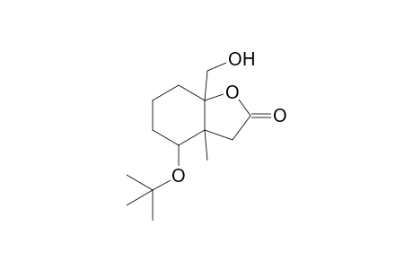 5-t-Butyloxy-1-hydroxymethyl-6-methyl-9-oxabicyclo[4.3.0]nonan-8-onee