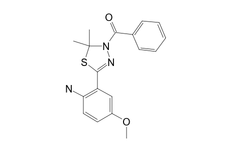 3-PHENYLCARBONYL-5-(2-AMINO-5-METHOXYPHENYL)-2,2-DIMETHYL-2,3-DIHYDRO-1,3,4-THIADIAZOLE