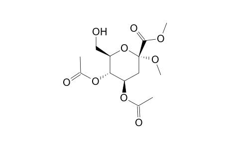 .alpha.-D-arabino-2-Heptulopyranosidonic acid, methyl 3-deoxy-, methyl ester, 4,5-diacetate