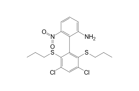 2-[3,5-bis(chloranyl)-2,6-bis(propylsulfanyl)phenyl]-3-nitro-aniline
