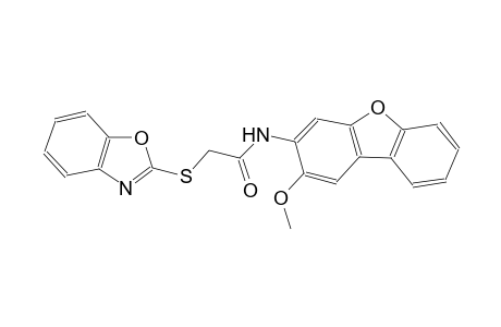 2-(1,3-benzoxazol-2-ylsulfanyl)-N-(2-methoxydibenzo[b,d]furan-3-yl)acetamide