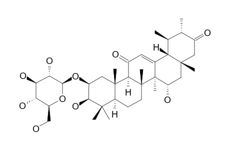 11,21-DIOXO-2-BETA,3-BETA,15-ALPHA-TRIHYDROXY-URS-12-ENE-2-O-BETA-D-GLUCOPYRANOSIDE