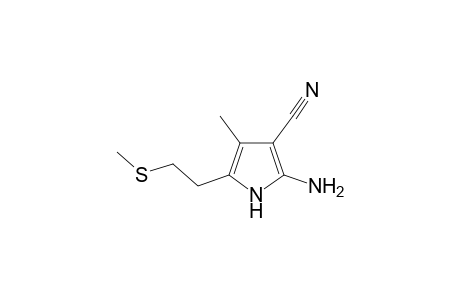 1H-Pyrrole-3-carbonitrile, 2-amino-4-methyl-5-[2-(methylthio)ethyl]-