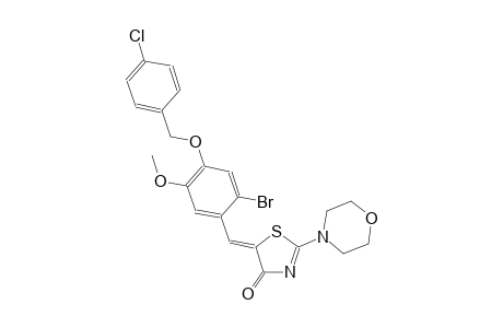(5Z)-5-{2-bromo-4-[(4-chlorobenzyl)oxy]-5-methoxybenzylidene}-2-(4-morpholinyl)-1,3-thiazol-4(5H)-one