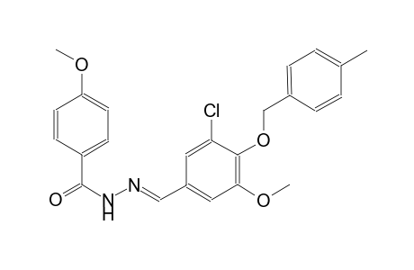 N'-((E)-{3-chloro-5-methoxy-4-[(4-methylbenzyl)oxy]phenyl}methylidene)-4-methoxybenzohydrazide