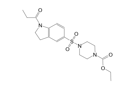 ethyl 4-[(1-propionyl-2,3-dihydro-1H-indol-5-yl)sulfonyl]-1-piperazinecarboxylate