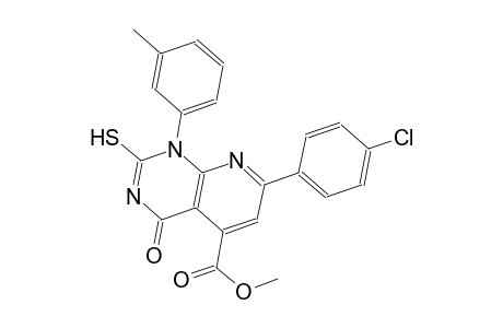 pyrido[2,3-d]pyrimidine-5-carboxylic acid, 7-(4-chlorophenyl)-1,4-dihydro-2-mercapto-1-(3-methylphenyl)-4-oxo-, methyl ester
