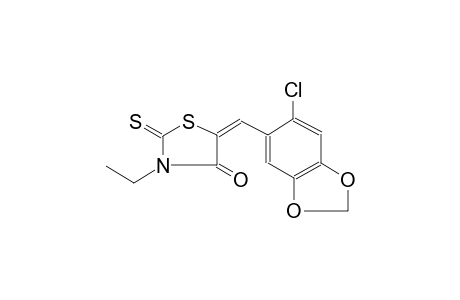 (5E)-5-[(6-chloro-1,3-benzodioxol-5-yl)methylene]-3-ethyl-2-thioxo-1,3-thiazolidin-4-one
