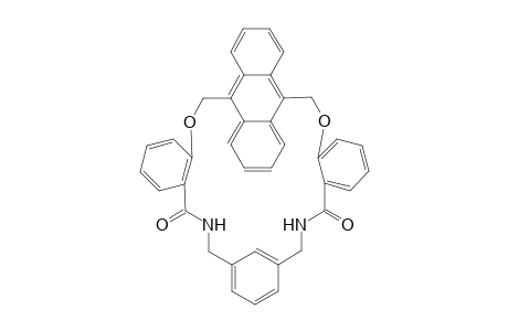 Anthracene-9,10-diyl-cyclolic[dibenzo[c,p]-2,18-dioxa-6,14-diazacyclohexadeca-dien-5,15-dione]