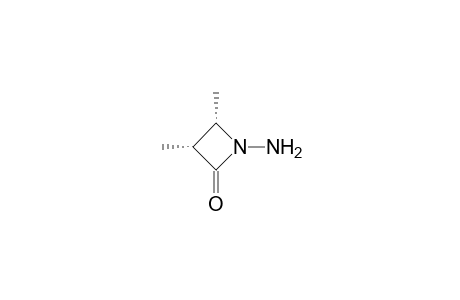 2-Azetidinone, 1-amino-3,4-dimethyl-, cis-(.+-.)-