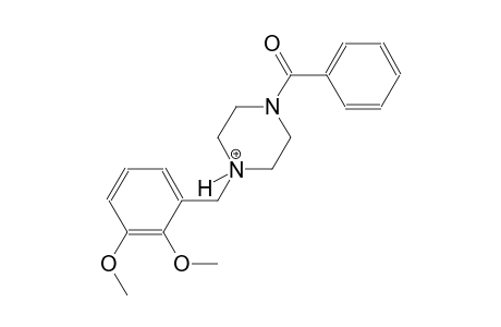 1-benzoyl-4-(2,3-dimethoxybenzyl)piperazin-4-ium