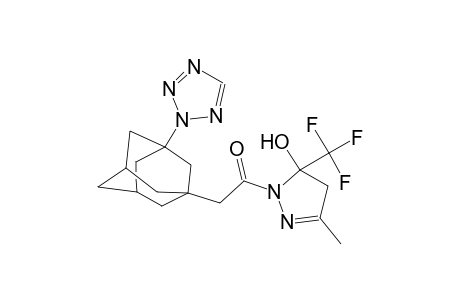 3-methyl-1-{[3-(2H-tetraazol-2-yl)-1-adamantyl]acetyl}-5-(trifluoromethyl)-4,5-dihydro-1H-pyrazol-5-ol