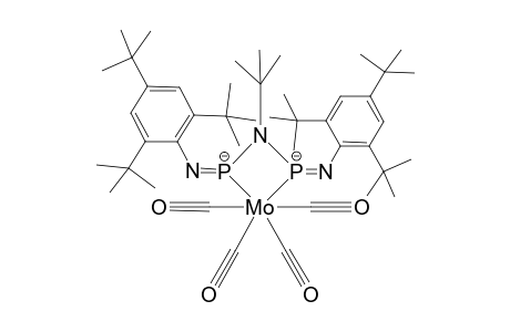(tetracarbonyl)[1-(t-butyl)-2,4-bis{[2',4',6'-tris(t-butyl)phenyl]imino}-1-aza-2,4-diphospha-3-molybdacyclobutane