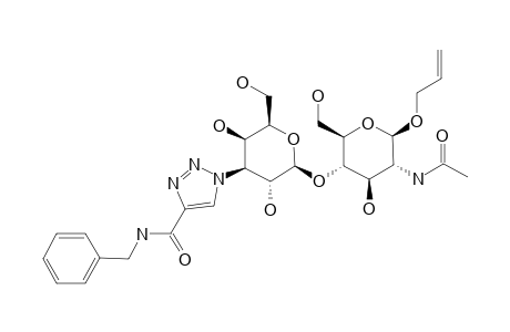 ALLYL-4-O-[3-DEOXY-3-[4-BENZYLAMINOCARBONYL-1H-(1,2,3)-TRIAZOL-1-YL]-BETA-D-GALACTOPYRANOSYL]-2-DEOXY-2-ACETAMIDO-BETA-D-GLUCOPYRANOSIDE