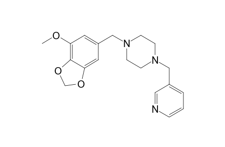 1-(7-Methoxy-benzo[1,3]dioxol-5-ylmethyl)-4-pyridin-3-ylmethyl-piperazine