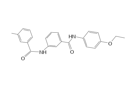 Benzamide, 3-(3-methylbenzoylamino)-N-(4-ethoxyphenyl)-