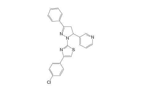 3-Phenyl-1-[4'-(4"-chlorophenyl)-2'-thiazolyl)-5-(3'-pyridyl)-2-pyrazoline