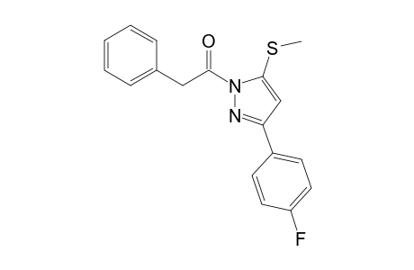 3-(p-fluorophenyl)-5-(methylthio)-1-(phenylacetyl)pyrazole