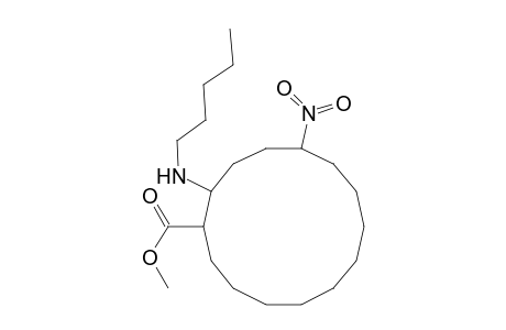 Cyclotetradecanecarboxylic acid, 5-nitro-2-(pentylamino)-, methyl ester