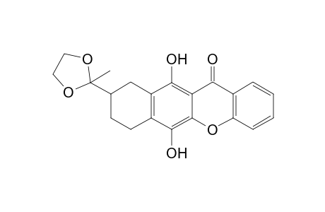 Ethylene glycol ketal of 9-acetal-6,11-dihydroxy-12-oxoxantho[2,3-g]tetralin and-[3,2-g]tetralin