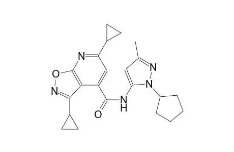 isoxazolo[5,4-b]pyridine-4-carboxamide, N-(1-cyclopentyl-3-methyl-1H-pyrazol-5-yl)-3,6-dicyclopropyl-