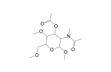 Methyl 3-O-acetyl-2-[acetyl(methyl)amino]-2-deoxy-4,6-di-O-methylhexopyranoside