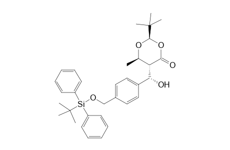 (2R,5R,6R)-2-(t-Butyl)-5-{(S)-4'-{[(t-butyl)diphenylsilyloxy]methyl}phenyl}hydroxymethyl}-6-methyl-1,3-dioxan-4-one