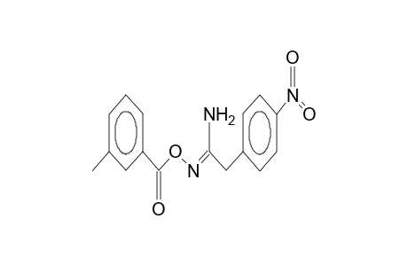 (Z)-N-(3-methylbenzoyloxy)-2-(4-nitrophenyl)acetic acid imide amide