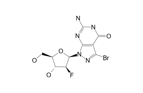 6-AMINO-3-BROMO-1-(2-DEOXY-2-FLUORO-BETA-D-ARABINOFURANOSYL)-1H-PYRAZOLO-[3.4-D]-PYRIMIDIN-4-ONE