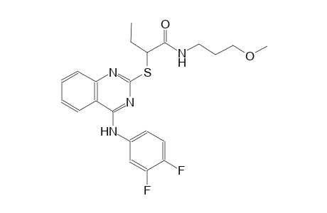 butanamide, 2-[[4-[(3,4-difluorophenyl)amino]-2-quinazolinyl]thio]-N-(3-methoxypropyl)-