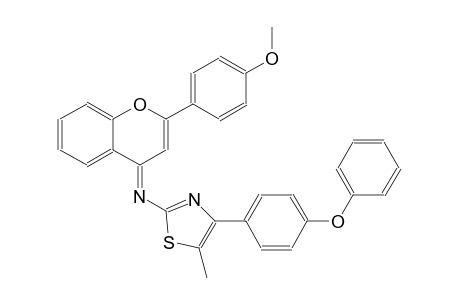 N-[(4E)-2-(4-methoxyphenyl)-4H-chromen-4-ylidene]-5-methyl-4-(4-phenoxyphenyl)-1,3-thiazol-2-amine