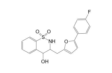 2H-1,2-benzothiazin-4-ol, 3-[[5-(4-fluorophenyl)-2-furanyl]methyl]-3,4-dihydro-, 1,1-dioxide