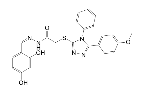 N'-[(Z)-(2,4-dihydroxyphenyl)methylidene]-2-{[5-(4-methoxyphenyl)-4-phenyl-4H-1,2,4-triazol-3-yl]sulfanyl}acetohydrazide
