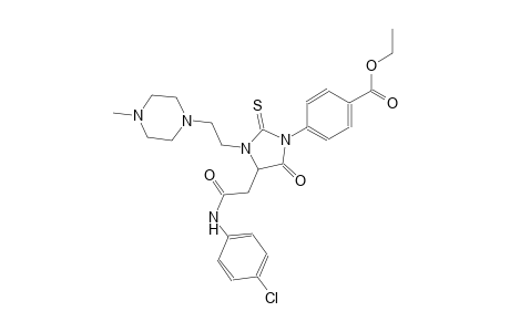 benzoic acid, 4-[4-[2-[(4-chlorophenyl)amino]-2-oxoethyl]-3-[2-(4-methyl-1-piperazinyl)ethyl]-5-oxo-2-thioxo-1-imidazolidinyl]-, ethyl ester